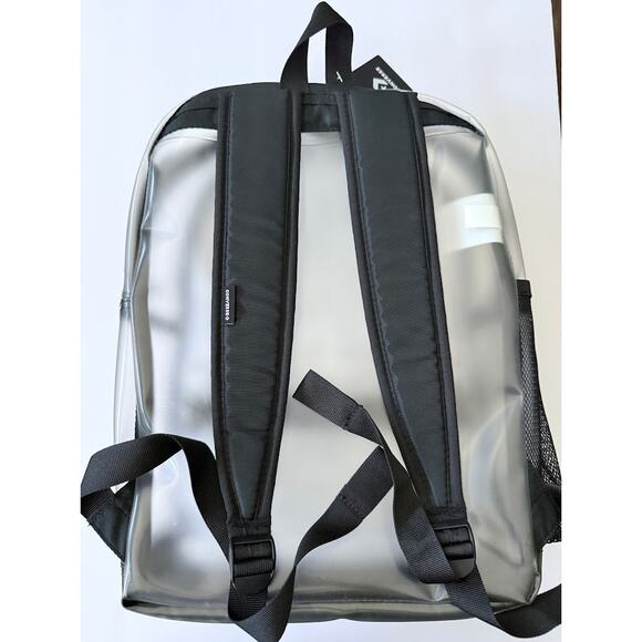 Converse Clear Medium Size Transparent Black Backpack Lightweight Work School - Picture 2 of 14